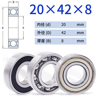 Non-standard bearing inner diameter 20mm outer diameter 25 27 32 35 36 37 40 42 45 high speed bearing inner diameter 20mm outer diameter 42 thick 8mm others