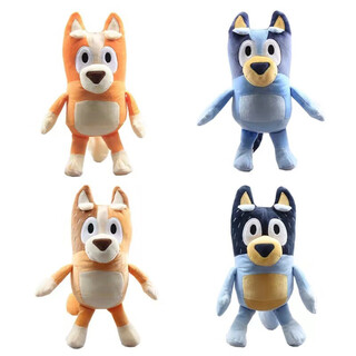 Bluey doll bingo plush toy anime peripheral cute dog rag doll children's toy 28cm family of four