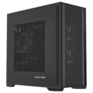 长城（Great Wall）冰霜X3B黑色电脑机箱（MATX主板/细钢网面板/360水冷位/9风扇位/USB3.0/细网孔铁侧板/5080显卡）