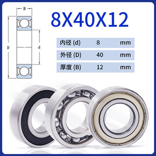 Bearing model complete inner diameter 8mm outer diameter 1214161922232428 harbin high speed bearing 8*40*12 others