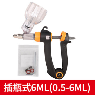 Neerni netherlands imported veterinary continuous syringe can be inserted into the bottle of vaccine pig, cattle, sheep and chicken adjustable syringe 2/6ml sterilized 6ml inserted into the bottle