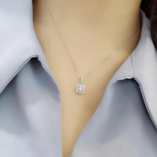 Jiajian jewelry 18k gold custom wedding diamond pendant, real diamond ring, loose diamond ring customization, diamond necklace for women, 18k gold, 20+12 points si fg gold chain