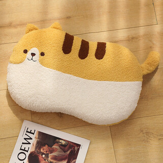 Meet the beauty memory foam pillow pillow cat belly pillow super soft cervical spine student male and female cat belly cute cartoon pillow single memory foam pillow cat orange 55x35