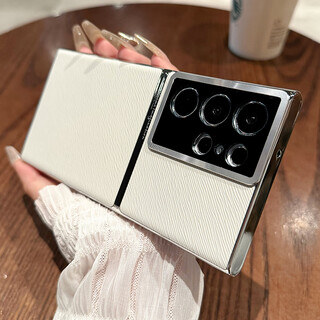 Van haoyisu leather texture business light luxury high-end suitable for samsung s23 ultra mobile phone case new ultra-thin anti-fall s23+ all-inclusive lens film galaxys24+ high-end men's and women's hard style high-end white comes with lens film-plain leather twill-anti-scratch and anti-fingerprint samsung galaxy s23 ultra