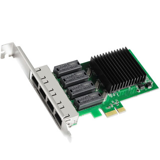 Moge four-port gigabit pci-e x1 interface 4-port gigabit server electrical port 4-port gigabit rtl8111h gigabit network port expansion card mc2258