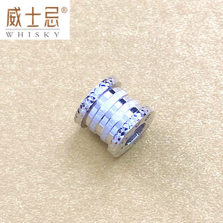 Whiskey platinum pendant women's small waist necklace platinum pt950 women's platinum couple transfer beads men's pendant small waist platinum pendant about 2.51g with silver chain