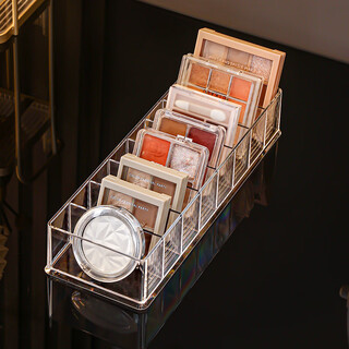 Kaman eye shadow palette storage box large capacity desktop partition detachable powder lipstick box drawer cosmetics storage rack small size 8 compartments