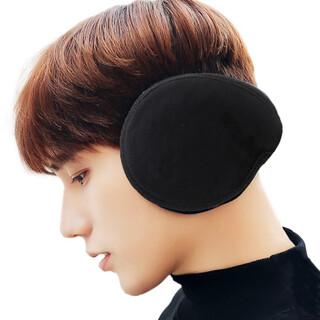 Jajalin earmuffs, earmuffs, earbags, plush earmuffs, men's and women's winter back-worn warm earmuffs, erbin's same style, black