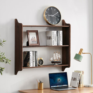 Cuilan solid wood wall-mounted bookshelf storage rack wall-mounted wall-mounted simple multi-layer student storage wall-mounted wall shelf