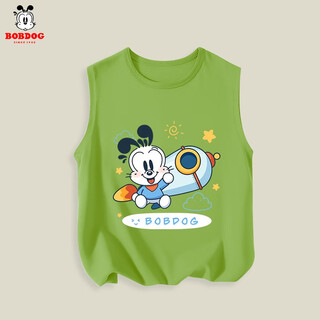 Babu doukale children's vest summer sweat-absorbent breathable thin pure cotton non-fading fashionable multi-color waistcoat for boys, middle and older children, fruit green waving to babu 120