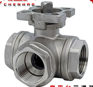 304 stainless steel three-way high platform ball valve internal thread t-type pneumatic valve l-type thread switching valve dn25 t-type 304 dn15=1/2=4 points