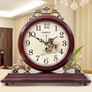 Cairns (kaiensi) three-dimensional clock european-style creative sitting clock modern living room wooden desk clock fashionable bedroom table clock ornaments retro clock 1818b large single-sided desk clock silent movement