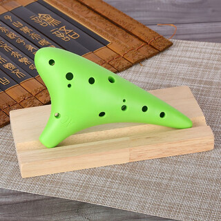 Hamdun ocarina 12-hole ac green resin plastic wind instrument alto c key beginner entry teaching instrument plastic bakelite school special flute