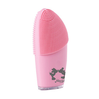 迪士尼电动洗脸仪迷你硅胶洁面仪脸部清洁器洗脸刷洁面仪美容仪 粉色