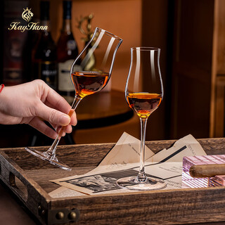 Kaihuan whiskey tasting cup spirit cup iso tulip scenting cup lead-free glass goblet crystal cup scenting cup tulip tasting cup*2 150ml 2 pieces