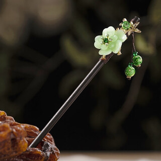 Flying flower plate hairpin, ancient style headdress, rocking wooden hairpin, tassels, imitation ebony wood cheongsam, hanfu hair accessories, modern hairpin, hanyancui 1 piece