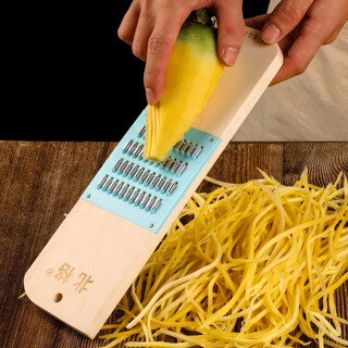 Beige potato shred grater home kitchen peeling potato cucumber shred carrot old-fashioned grater board shredding grater whole wood 2mm grater