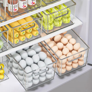 Home katei story large capacity egg storage box refrigerator fresh box food grade refrigerator storage box multi-function storage box egg storage box without cover xl 1 pack