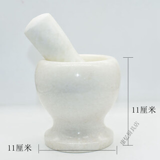 Natural stone household garlic masher, garlic masher, garlic masher, garlic masher, garlic jar, garlic press, bowl stone garlic, natural stone white jar with white hammer