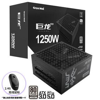 长城（GreatWall） 巨龙电源金牌全模台式机电脑电源 铂金巨龙1250W ATX3.0