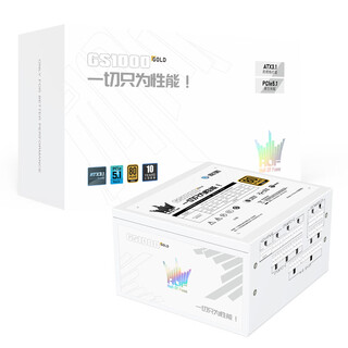 Galaxy hall of fame gs1000 gold medal full module 1000w computer power supply pure white (all japanese electrolytic capacitors/atx3.1/pcie5.1/one-button start/stop/with wire comb)