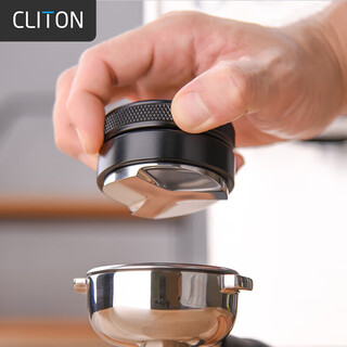 Cliton three-leaf coffee powder dispenser 304 stainless steel three-pulp powder hammer italian coffee machine powder press small 51mm