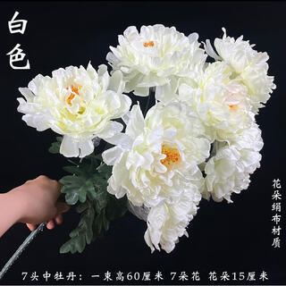 Peony bouquet of flowers for sweeping the tomb. a large bunch of flowers for visiting the tomb during the qingming festival. flowers placed in front of the tomb to worship ancestors. chrysanthemums and apple blossoms. 7 medium peonies. 1 bouquet of white.