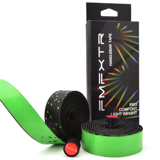 Fmfxtr road handlebar with bicycle handle non-slip silicone strap gradient color dead speed bike strap bicycle spare parts black and green gradient 1 pair