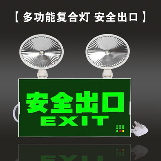 时夏应急灯消防二合一安全出口疏散指示灯照明两用新国标商用家用停电 (安全出口)标准版