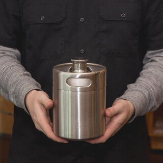 2 liters stainless steel beer barrel, craft brewing kettle, home brewing beer and liquor kettle 4jin jin is equal to 0.5kg, threaded lid, portable, pressure-resistant and super-sealed 4l