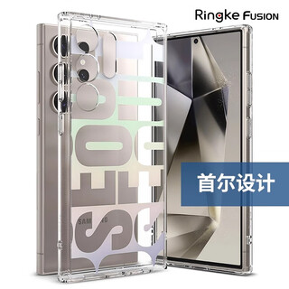 Ringke korea ringke is suitable for samsung s24ultra mobile phone case s24+ new all-inclusive anti-fall transparent protective case s24u ultra-thin 24plus frosted silicone set lanyard fusion design series seoul design s24ultra bumper