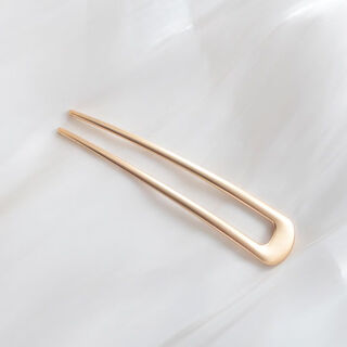 Qindu minimalist personality temperament metal u-shaped hair accessories niche high-end adult hairpin hairpin women matte gold glossy gold