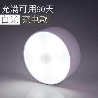 Nofeng human body sensor light smart night light led light control rechargeable home wardrobe aisle stairs corridor garage no-punch installation night light charging induction white light model send 1