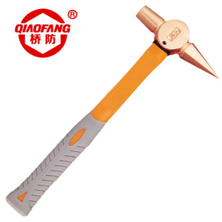 Qiaofang explosion-proof plastic handle inspection hammer (head weight) plastic handle inspection hammer copper hammer wooden handle bridge anti-aluminum bronze beryllium bronze 192 beryllium bronze explosion-proof plastic handle inspection hammer (head weight) 150g