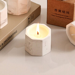 Modern gardener gypsum scented candle gift souvenir niche high-end birthday gift bedroom home ornaments valentine's day ornaments gardenia (1 piece)