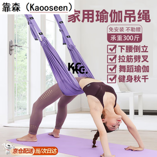 何佳功家用瑜伽一字马倒立神器下腰训练器材挂门伸展弹力带 丁香紫