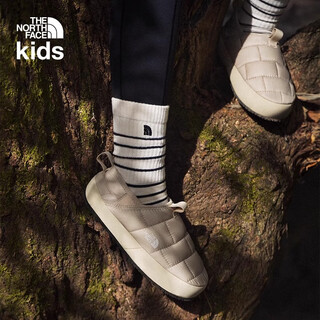 North face children's clothing mule children's slip-on bread shoes camp shoes warm outdoor shoes|39ux 69y/brown 35 inner length 22cm