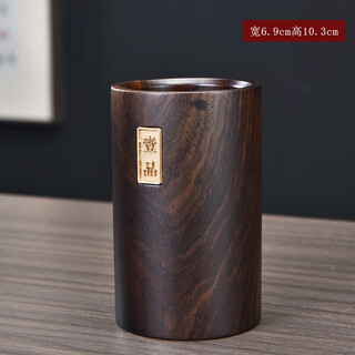 Jiaqi wooden tea barrel pen barrel tea ceremony ornaments tea set accessories storage barrel study wooden pen barrel tea clip storage box (first product) single barrel
