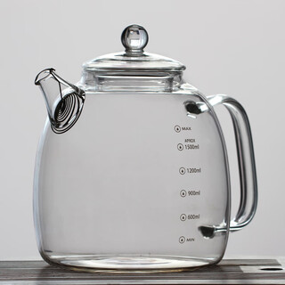 Puyuan liangpin high temperature resistant glass tea kettle large capacity tea kettle with scale health kettle transparent stove tea kettle panda tea kettle single glass lid 2000ml