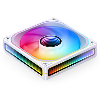 乔思伯（JONSBO）ZB-120WR ARGB版白色反叶 12CM机箱风扇（轴心/四面千层镜光效/主板同步光效/PWM公母头）