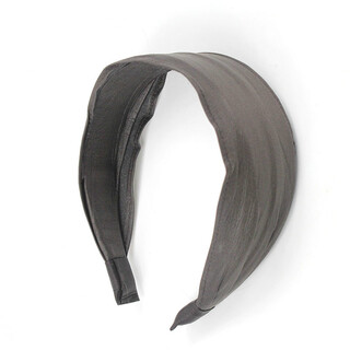 Mrs. ming dongdaemun non-slip leather wide-brimmed card bangs covering white hair headband soft leather simple black widened headband gray