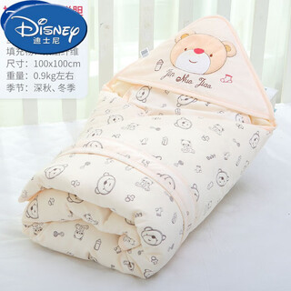 Disney (disney) disney skin-friendly quality blanket baby blanket for newborns newborn blanket spring, autumn and winter extra large and thickened baby bear_yellow