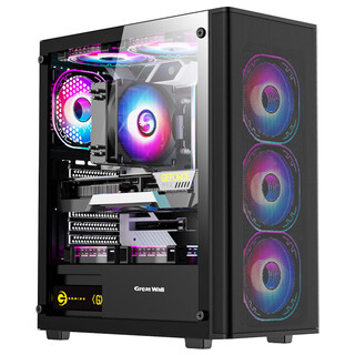 Great wall k08 computer case (atx motherboard/glass side transparent/steel mesh panel/usb3.0/8 fan positions/dust filter/supports 5080 graphics card)