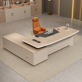 Single light luxury executive desk boss desk boss desk simple modern president computer desk and chair combination office 1.6m boss desk