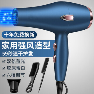 German hair dryer household high wind hair salon high power 3000w barber shop negative ion hot and cold air life accessories mi. german blue 18000 wind household three 10 years