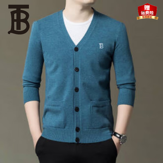Barbouria men's wool knitted cardigan autumn and winter dad casual sweater jacket men's 6912 gray orchid l 175/92a