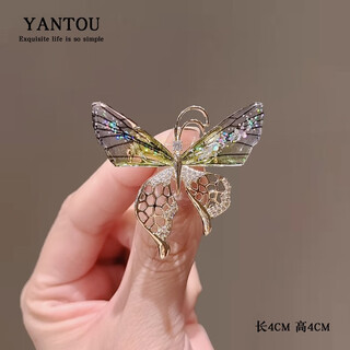 Quamer super fairy butterfly brooch high-end ins female korean personalized suit pin versatile accessories butterfly