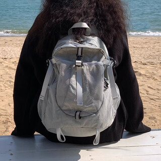 Xingxi travel backpack 2025 new leisure sports water-repellent hiking backpack school bag lightweight outdoor mountaineering bag space gray