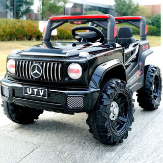 Guantu super large children's electric car four-wheel off-road vehicle remote control children's toy car male can sit on baby swing stroller 1-7 years old extra large double door + two seats + bluetooth no electric + cannot sit + model 1 model
