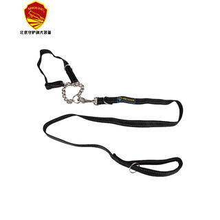Guard dog equipment, leash, leash dog training equipment, dog leash collar, chest and back, explosion-proof rope, 1.5 meters, black